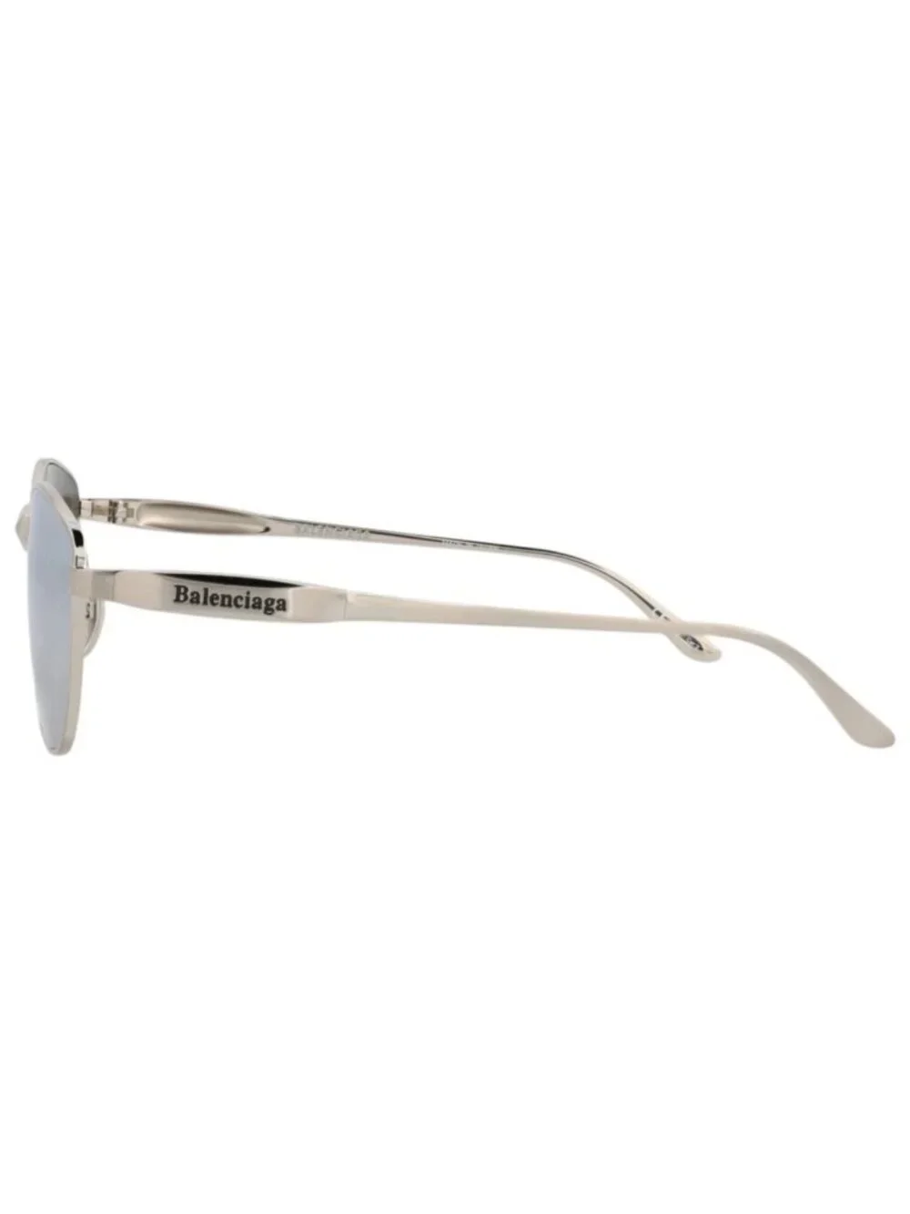New Balenciaga Women's Sunglasses Cat Eye Metal Frame Silver Silver Silver